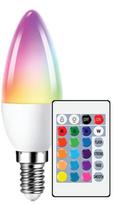 BESK LED Lempa C37 6W E14 3000K RGB su nuotolinio valdymo pulteliu
