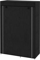 medziagine spinta - HOMCOM Sulankstoma medžiaginė drabužių spinta, juoda (Black), 103x43x162.5 cm - 1 nuotrauka