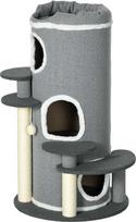 namelis draskykle katems - PawHut Draskyklė katėms, 99 cm, Pilka (Grey) su guoliu ir žaidimų kamuoliuku - 1 nuotrauka