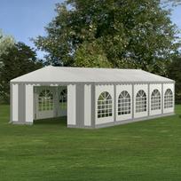 Paviljonas Zeltpro, 5x10 m, Baltas/Pilkas (White/Grey)