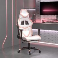 vidaXL Žaidimų Kėdė Su Pakoja, Balta/Rožinė (White/Pink)