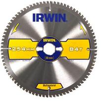 Medžio pjovimo diskas IRWIN, 254 x 2,6 x 30 mm, 84 dantų, universalus