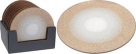 stiklines su padekliukais - Stiklinė žvakidė PLATE, aukso sp., 20 cm - 1 nuotrauka