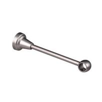 Lubinis karnizo laikiklis PROSTY, metalinis, viengubas, šv. matinio sidabro sp., L15 cm, Ø 16-16 mm