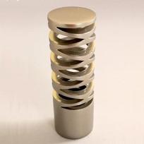 Karnizo užbaigimas VENEZIA, metalinis, mat. sidabro sp., Ø 19 mm, 2 vnt.