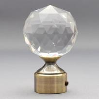 Karnizo užbaigimas CRYSTAL, šv. send. aukso sp., Ø19 mm, 2 vnt.