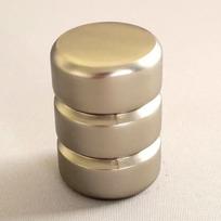 Karnizo užbaigimas FANO, metalinis, mat. sidabro sp., Ø 19 mm, 2 vnt.
