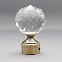 Karnizo užbaigimas CRYSTAL, metalinis, šv. sendinto aukso sp., Ø 16 mm, 2 vnt.
