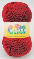 Mezgimo siūlai ELIAN Wendy, raudonos sp., 85 % akrilas, 15 % vilna, 100 g, 190 m