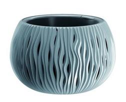 Plastikinis vazonas SANDY BOWL, pilkos sp.,37 x 37 x 21 cm