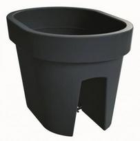 Plastikinis gėlių lovelis LOFLY RAILING, juodos sp., 39,6 x 25 cm