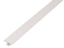 Plastikinis H profiliuotis, baltos sp., 484705, 25 x 6,0 x 10 x 1,0 x 1000 mm