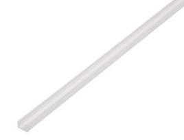 Plastikinis U profiliuotis, baltos sp., 484521, 10 x 18 x 10 x 1,0 x 1000 mm