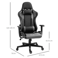 pasukamos kedes - Žaidimų kėdė VLX 975547, juoda - 8 nuotrauka