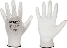 Darbo pirštinės PU-EKO WHITE, baltos sp., 9 dydis