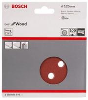 Šlifavimo diskeliai BOSCH, 125 mm, 8 sk., K100, 5 vnt.
