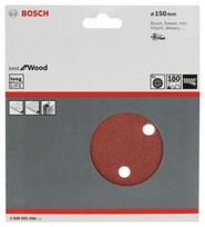 Šlifavimo diskeliai BOSCH, 150 mm, 6 sk., K180, 5 vnt.
