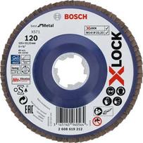 akmens diskai - Žiedlapinis šlifavimo diskas BOSCH X-Lock, 125 mm, K 120 mm - 1 nuotrauka