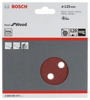 Šlifavimo diskeliai BOSCH, 125 mm, 8 sk., K120, 5 vnt.