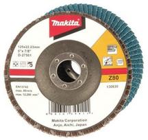 slifavimo diskas 125 mm - Žiedlapinis šlifavimo diskelis MAKITA, 125 mm, K80 - 1 nuotrauka