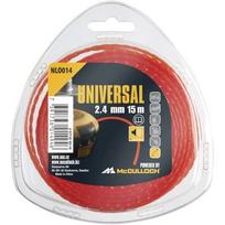 Apvalus žoliapjovės pjovimo lynas UNIVERSAL NLO014, 2,4 mm x 15 m