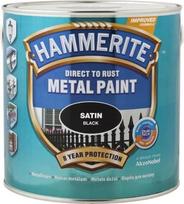 Metalo dažai HAMMERITE SATIN FINISH, pusiau matiniai, juodos sp., 2,5 l