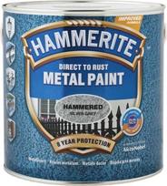 Metalo dažai HAMMERITE HAMMERED FINISH, raudonos sp., 2,5 l