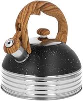 Brunbeste BB-2476 Plieninis virdulys su švilpuku 2,5 l Juodas marmuras (Black Marble)