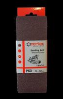 Šlifavimo juosta CORTEX, 75 x 457 mm, F80, audinio pagrindu, 3 vnt.