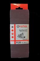 Šlifavimo juosta CORTEX, 75 x 457 mm, F150, audinio pagrindu, 3 vnt.