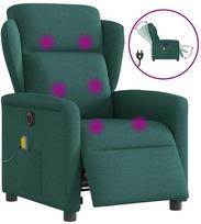 Fotelis vidaXL Elektrinis masažinis krėslas, tamsiai žalias (Dark Green)