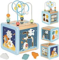Tooky Toys Cosmos medinis edukacinis veiklos kubas