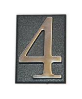 numeris 4, 32 x 45, mm, plastikinis, chromo sp.