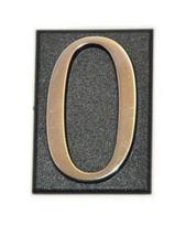 numeris 0, 32 x 45, mm, plastikinis, chromo sp.