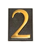 numeris 2, 32 x 45 mm, plastikinis, aukso sp.