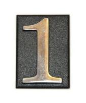 numeris 1, 32 x 45, mm, plastikinis, chromo sp.