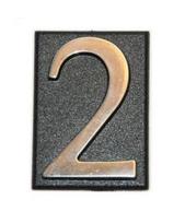 numeris 2, 32 x 45, mm, plastikinis, chromo sp.