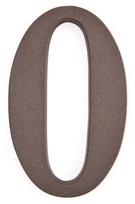 numeris 0, 190 mm, plastikinis, bronzos sp.