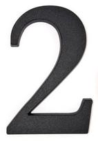 numeris 2, 190 mm, plastikinis, juodos sp.