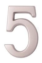 Numeris 5, 50 mm, klijuojamas, blizgus