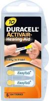 klausos aparatu baterijos - Duracell Activair A10-6BB Hearing Aid Batteries 6x - 1 nuotrauka