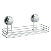 Vonios lentynėlė MSV MEGA VENTOUSES, chromuota, 32,5 x 14 x 13 cm