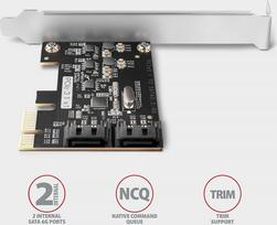 pci sata - PCES-SJ2 PCIe 2x SATA int. controller JMB582 - 5 nuotrauka