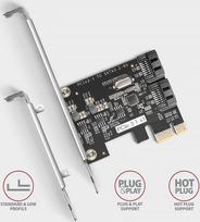 pci sata - PCES-SJ2 PCIe 2x SATA int. controller JMB582 - 6 nuotrauka