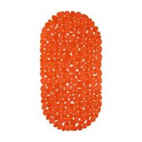 Vonios kilimėlis su siurbtukais, PVC, oranžinės sp., 69 x 36 cm