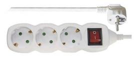 Ilgiklis EMOS, 3 lizdai, 1,5 mm, 3 m, 16A, jungtukas, baltos sp.