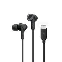 usb c laidines ausines - Belkin Rockstar Black (Juodos) - 1 nuotrauka