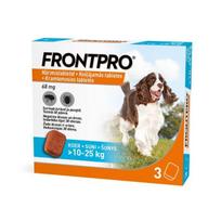 nuo erkiu sunims - Frontpro kramtomos tabletės nuo erkių ir blusų šunims, 10-25 kg, 1 tabl. - 1 nuotrauka