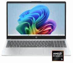 amd ryzen - HP OmniBook 3 15-fn0105dx, AMD Ryzen 5 AI 5 330 2025, 16 GB, 512 GB, 15.6", Touchscreen, Glacier Silver (Sidabrinė) - 1 nuotrauka