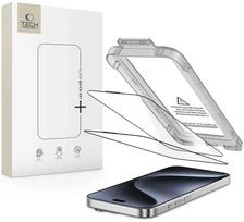 apsauginis stikliukas 15 pro - Tech-Protect Quick Set+ 2-pack tempered glass for iPhone 15 Pro - black - 1 nuotrauka